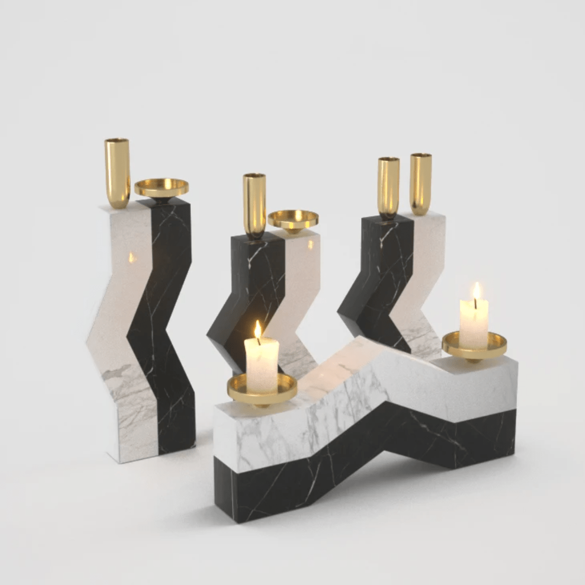 The Southern Atelier – Elegant Marble Candle Holder for a Serene Ambiance - The Southern AtelierSKU_1774881645118_548