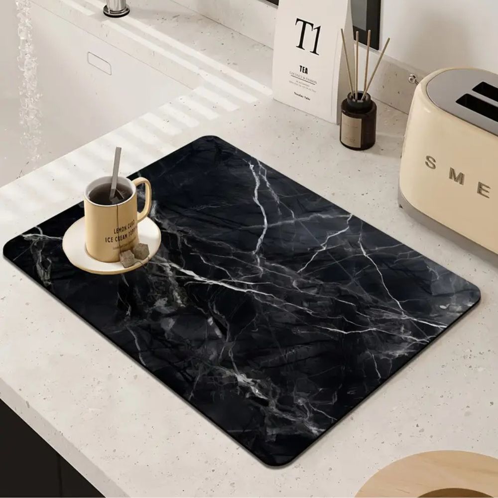 The Southern Atelier – Elegant Marble Print Dish Drying Mat for a Sophisticated Touch - The Southern AtelierSKU_1774883145667_839