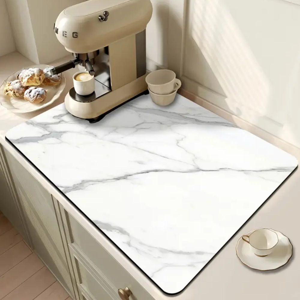 The Southern Atelier – Elegant Marble Print Dish Drying Mat for a Sophisticated Touch - The Southern AtelierSKU_1774883145667_868