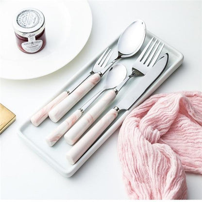 The Southern Atelier – Elegant Marbled Cutlery Set for a Refined Dining Experience - The Southern AtelierSKU_1763119230325_432