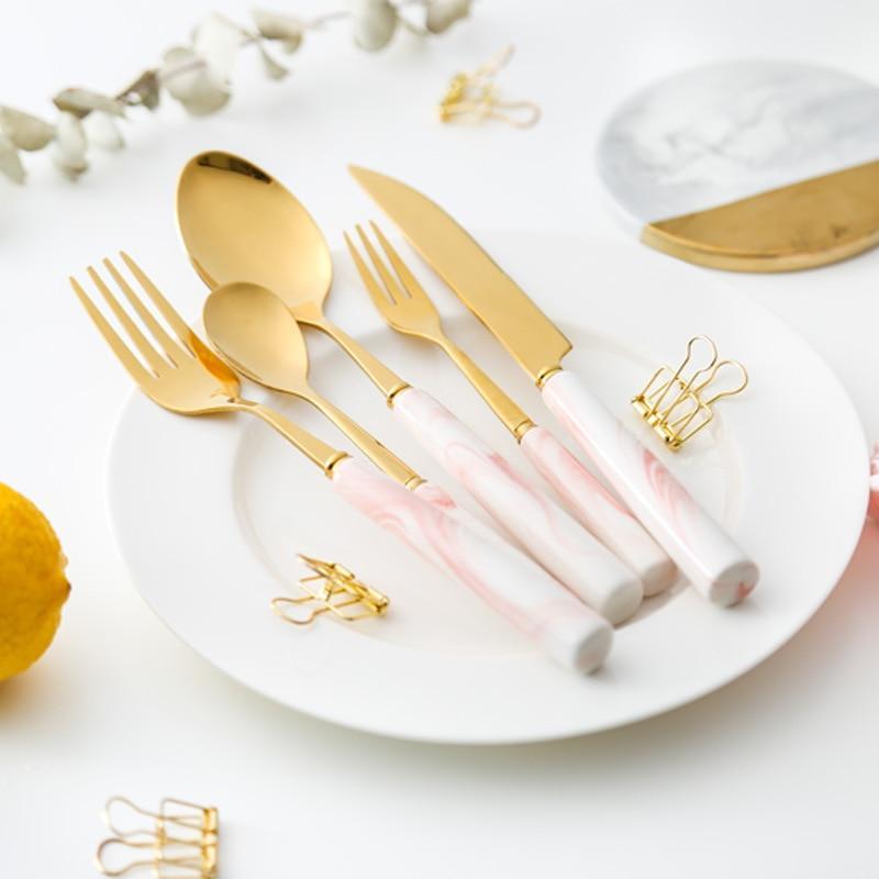 The Southern Atelier – Elegant Marbled Cutlery Set for a Refined Dining Experience - The Southern AtelierSKU_1763119230325_452