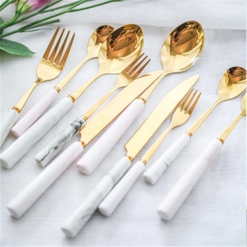 The Southern Atelier – Elegant Marbled Cutlery Set for a Refined Dining Experience - The Southern AtelierSKU_1763119230325_837