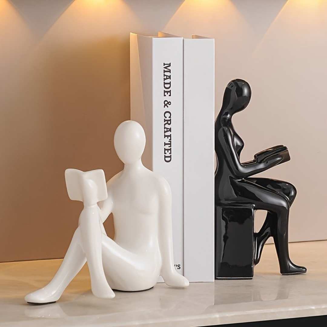 The Southern Atelier – Elegant Minimalist Abstract Bookends for a Soph