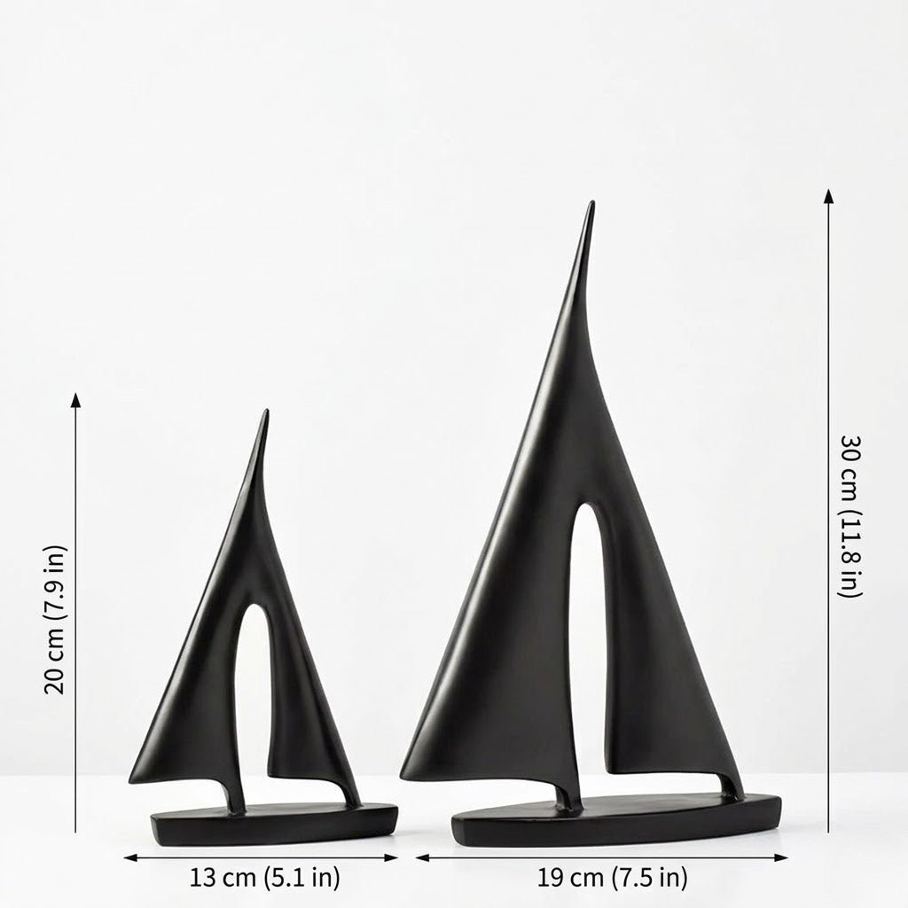 The Southern Atelier – Elegant Minimalist Sailboat Table Decor Pair for a Serene Ambiance - The Southern AtelierSKU_1774883091529_224