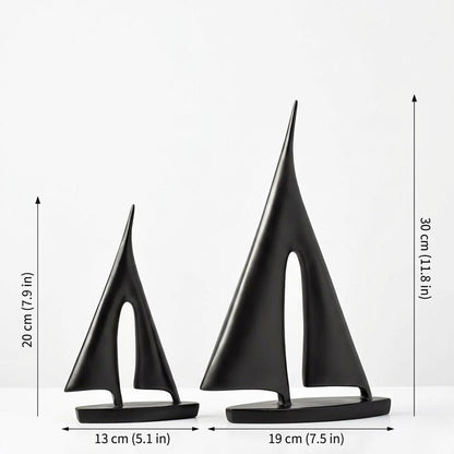 The Southern Atelier – Elegant Minimalist Sailboat Table Decor Pair for a Serene Ambiance - The Southern AtelierSKU_1774883091529_224