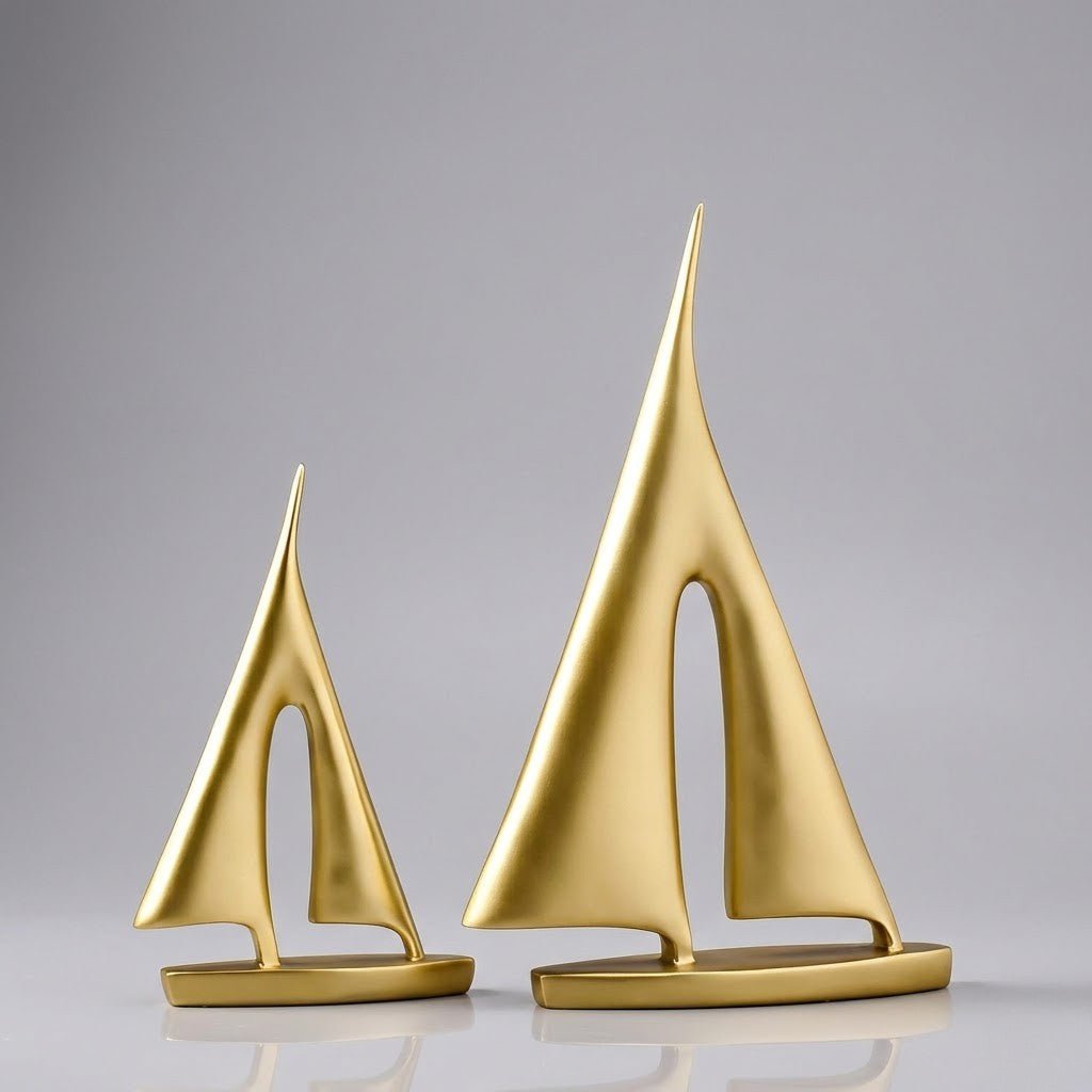 The Southern Atelier – Elegant Minimalist Sailboat Table Decor Pair for a Serene Ambiance - The Southern AtelierSKU_1774883091529_224