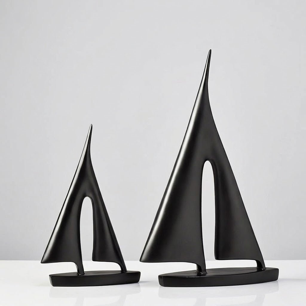 The Southern Atelier – Elegant Minimalist Sailboat Table Decor Pair for a Serene Ambiance - The Southern AtelierSKU_1774883091529_848