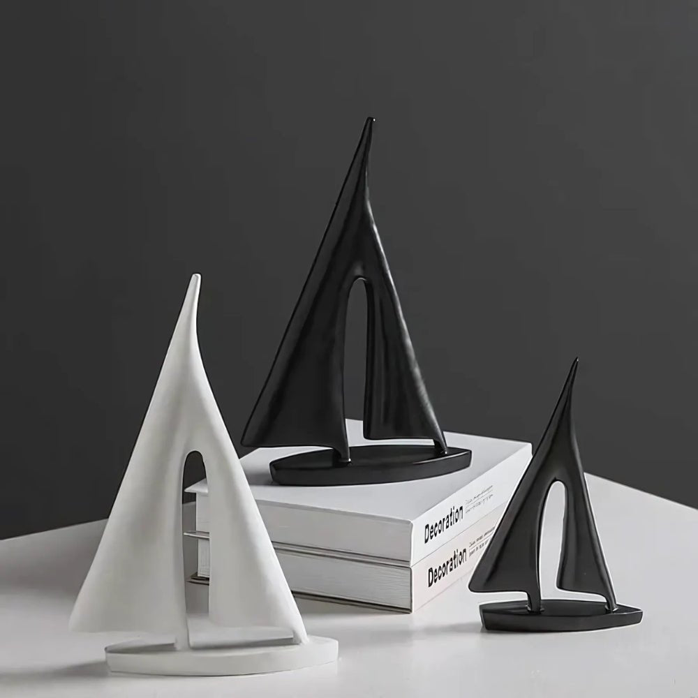 The Southern Atelier – Elegant Minimalist Sailboat Table Decor Pair for a Serene Ambiance - The Southern AtelierSKU_1774883091529_868