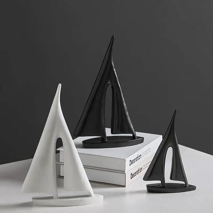 The Southern Atelier – Elegant Minimalist Sailboat Table Decor Pair for a Serene Ambiance - The Southern AtelierSKU_1774883091529_868