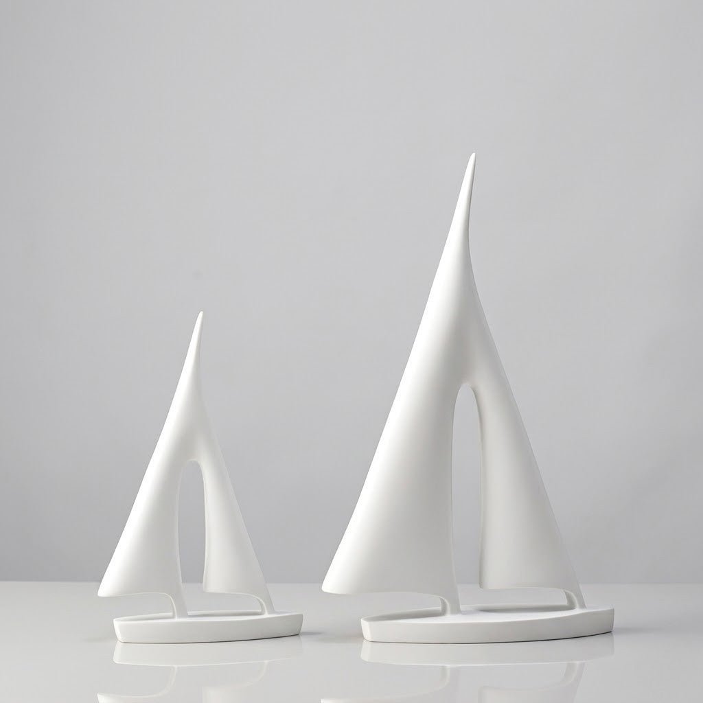The Southern Atelier – Elegant Minimalist Sailboat Table Decor Pair for a Serene Ambiance - The Southern AtelierSKU_1774883091529_868