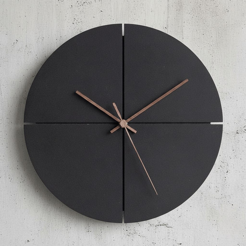 The Southern Atelier – Elegant Minimalist Wall Clock in Sleek Black Finish for Timeless Charm - The Southern AtelierSKU_1764698733174_570