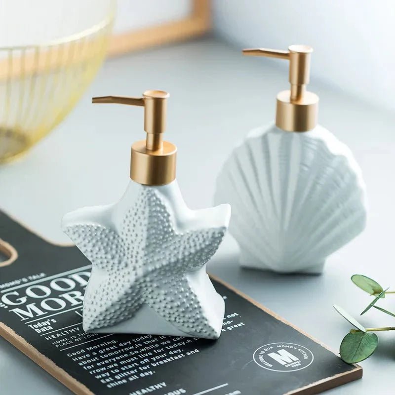 The Southern Atelier – Elegant Ocean - Inspired Ceramic Soap Dispenser for a Serene Ambiance - The Southern AtelierSKU_1765807417651_223