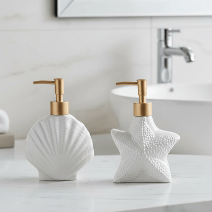 The Southern Atelier – Elegant Ocean - Inspired Ceramic Soap Dispenser for a Serene Ambiance - The Southern AtelierSKU_1765807417651_947