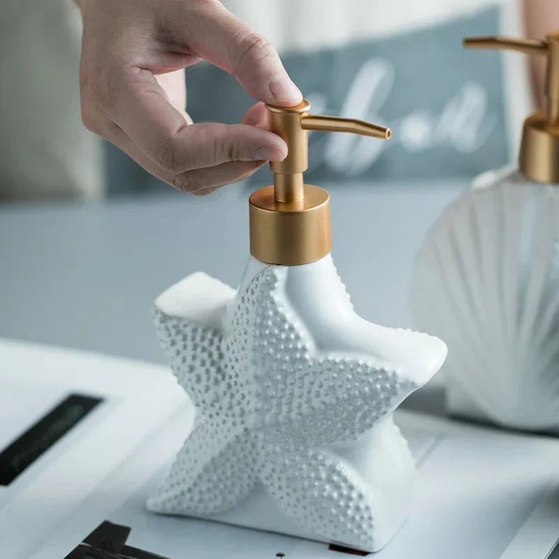 The Southern Atelier – Elegant Ocean - Inspired Ceramic Soap Dispenser for a Serene Ambiance - The Southern AtelierSKU_1765807417651_947