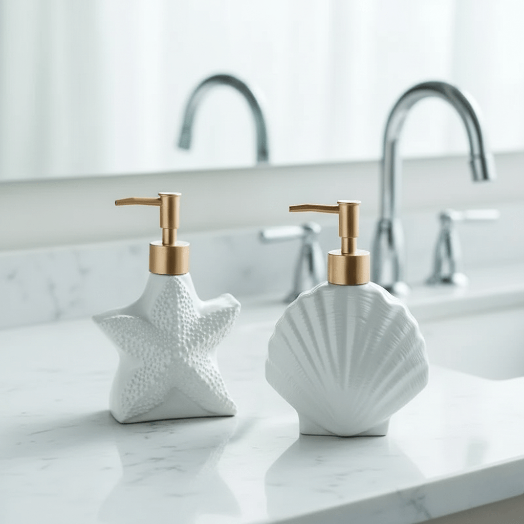 The Southern Atelier – Elegant Ocean - Inspired Ceramic Soap Dispenser for a Serene Ambiance - The Southern AtelierSKU_1765807417651_947