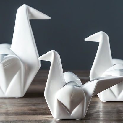 The Southern Atelier – Elegant Origami - Inspired Ceramic Bird Sculpture for a Serene Display - The Southern AtelierSKU_1774883111262_372