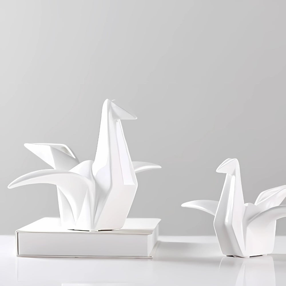 The Southern Atelier – Elegant Origami - Inspired Ceramic Bird Sculpture for a Serene Display - The Southern AtelierSKU_1774883111262_372