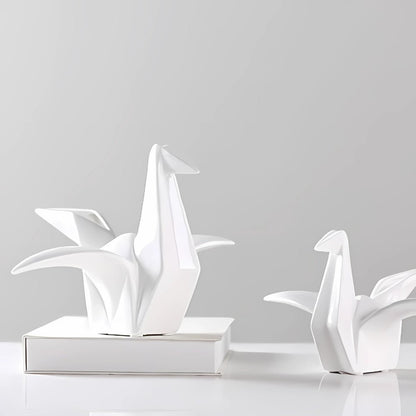 The Southern Atelier – Elegant Origami - Inspired Ceramic Bird Sculpture for a Serene Display - The Southern AtelierSKU_1774883111262_372