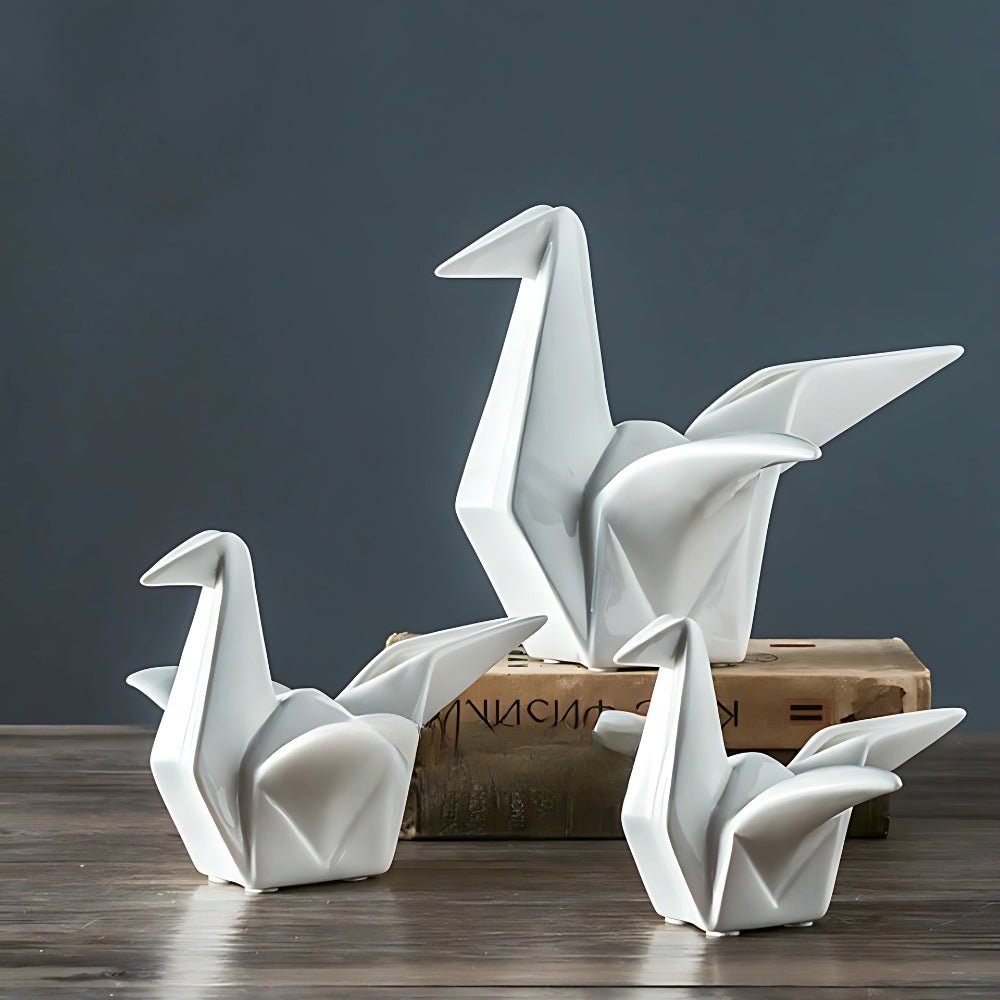 The Southern Atelier – Elegant Origami - Inspired Ceramic Bird Sculpture for a Serene Display - The Southern AtelierSKU_1774883111262_407