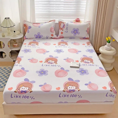 The Southern Atelier – Elegant Patterned Grid Fitted Sheet Set for Comfort and Style, with Timeless Charm - The Southern AtelierSKU_1769007933017_386