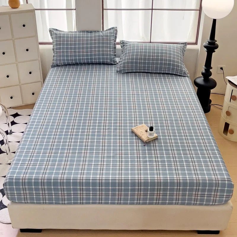 The Southern Atelier – Elegant Patterned Grid Fitted Sheet Set for Comfort and Style, with Timeless Charm - The Southern AtelierSKU_1769007933017_465