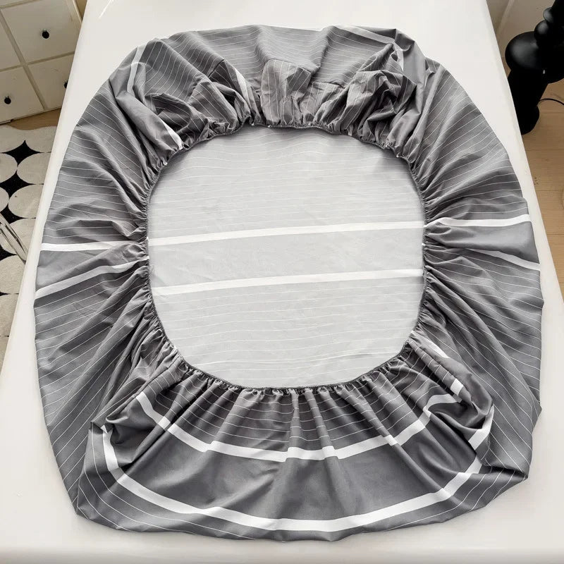 The Southern Atelier – Elegant Patterned Grid Fitted Sheet Set for Comfort and Style, with Timeless Charm - The Southern AtelierSKU_1769007933017_541