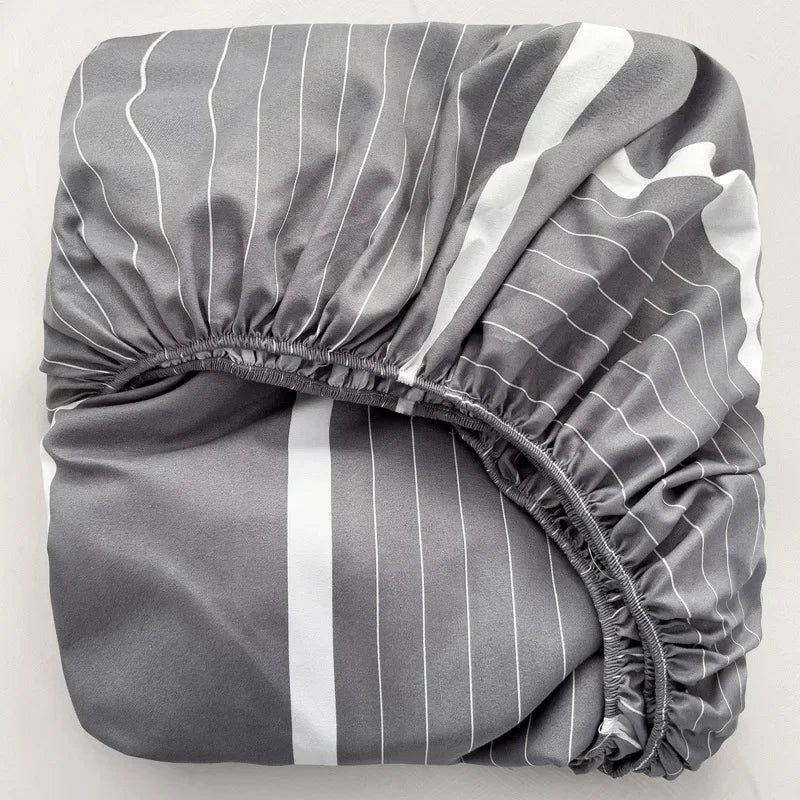 The Southern Atelier – Elegant Patterned Grid Fitted Sheet Set for Comfort and Style, with Timeless Charm - The Southern AtelierSKU_1769007933017_541