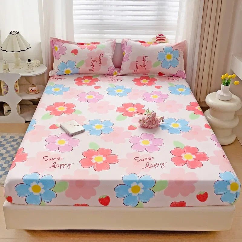 The Southern Atelier – Elegant Patterned Grid Fitted Sheet Set for Comfort and Style, with Timeless Charm - The Southern AtelierSKU_1769007933017_586