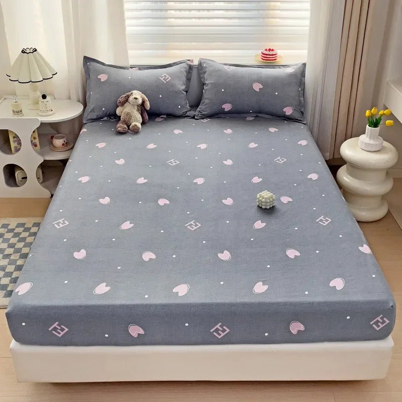 The Southern Atelier – Elegant Patterned Grid Fitted Sheet Set for Comfort and Style, with Timeless Charm - The Southern AtelierSKU_1769007933017_648