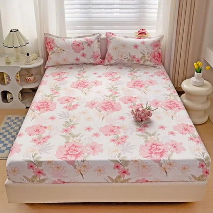 The Southern Atelier – Elegant Patterned Grid Fitted Sheet Set for Comfort and Style, with Timeless Charm - The Southern AtelierSKU_1769007933017_800