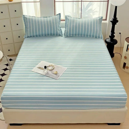 The Southern Atelier – Elegant Patterned Grid Fitted Sheet Set for Comfort and Style, with Timeless Charm - The Southern AtelierSKU_1769007933017_902