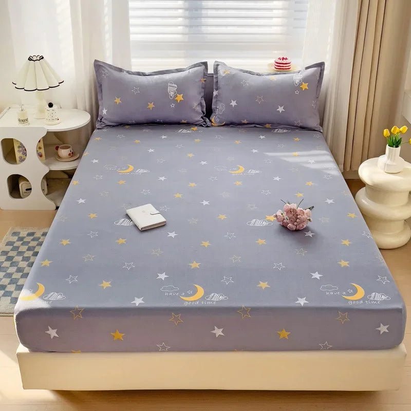 The Southern Atelier – Elegant Patterned Grid Fitted Sheet Set for Comfort and Style, with Timeless Charm - The Southern AtelierSKU_1769007933017_959