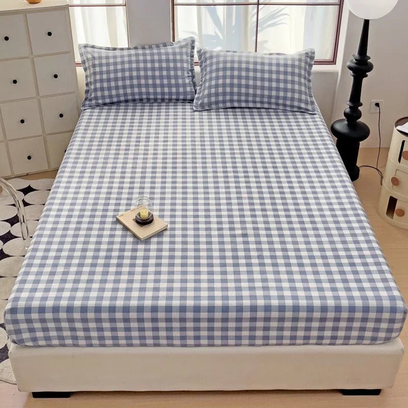 The Southern Atelier – Elegant Patterned Grid Fitted Sheet Set for Comfort and Style, with Timeless Charm - The Southern AtelierSKU_1769007933017_975