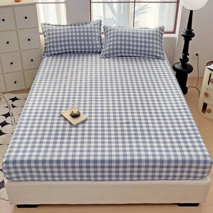 The Southern Atelier – Elegant Patterned Grid Fitted Sheet Set for Comfort and Style, with Timeless Charm - The Southern AtelierSKU_1769007933017_975