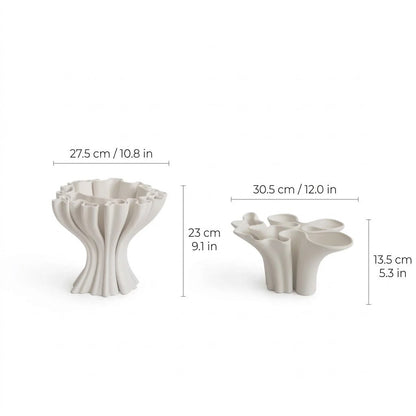 The Southern Atelier – Elegant Petal White Ceramic Vessel for a Serene Ambiance - The Southern AtelierSKU_1774881670464_119