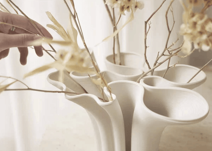 The Southern Atelier – Elegant Petal White Ceramic Vessel for a Serene Ambiance - The Southern AtelierSKU_1774881670464_119