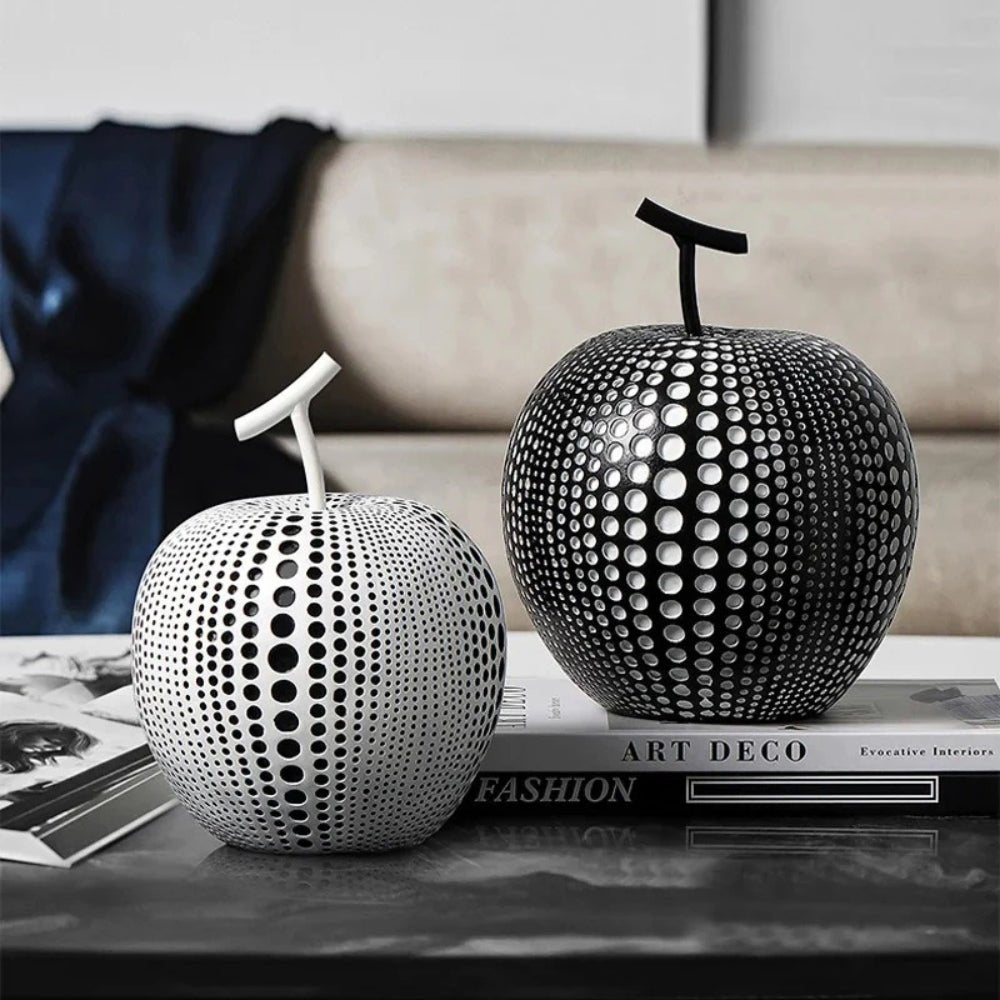 The Southern Atelier – Elegant Polka Dot Apple Sculpture for a Sophisticated Touch - The Southern AtelierSKU_1774883091754_958