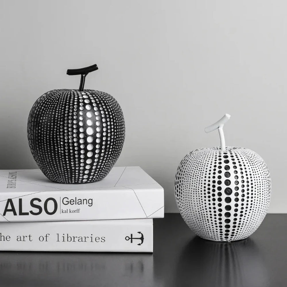 The Southern Atelier – Elegant Polka Dot Apple Sculpture for a Sophisticated Touch - The Southern AtelierSKU_1774883091754_958