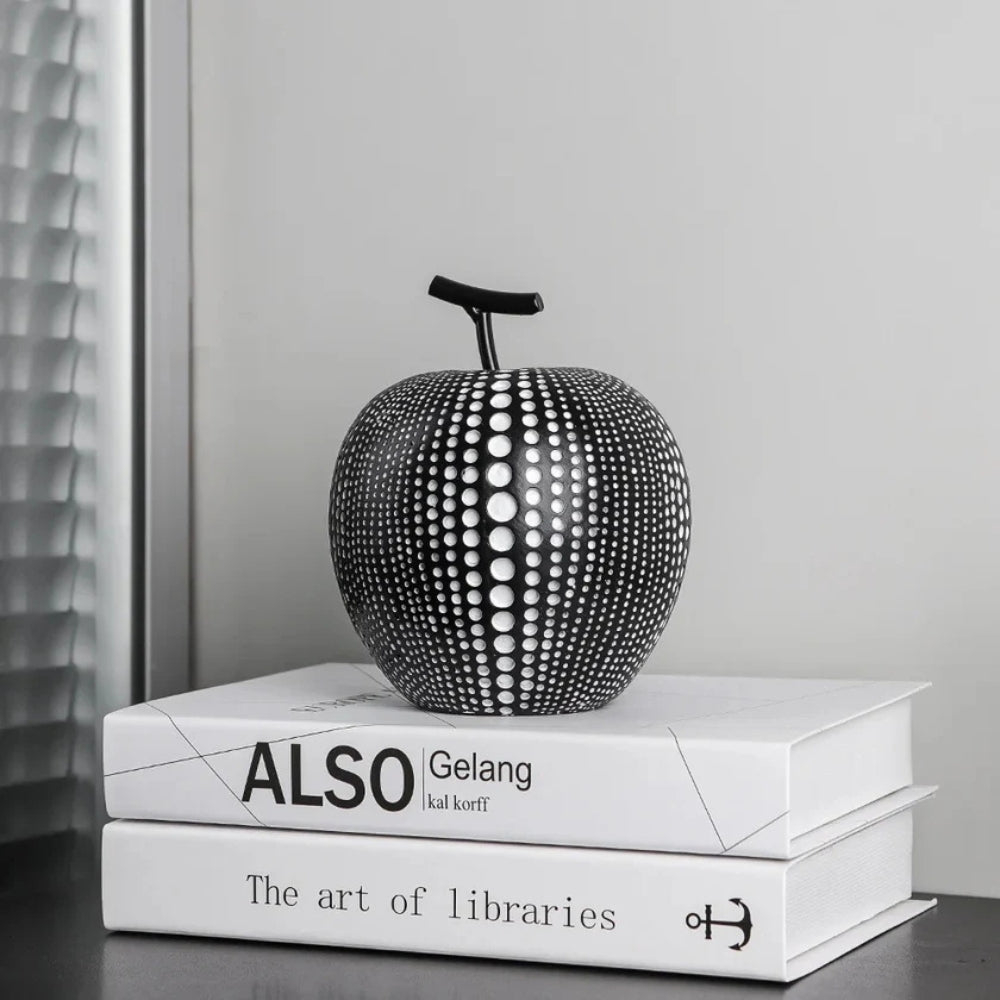 The Southern Atelier – Elegant Polka Dot Apple Sculpture for a Sophisticated Touch - The Southern AtelierSKU_1774883091754_958