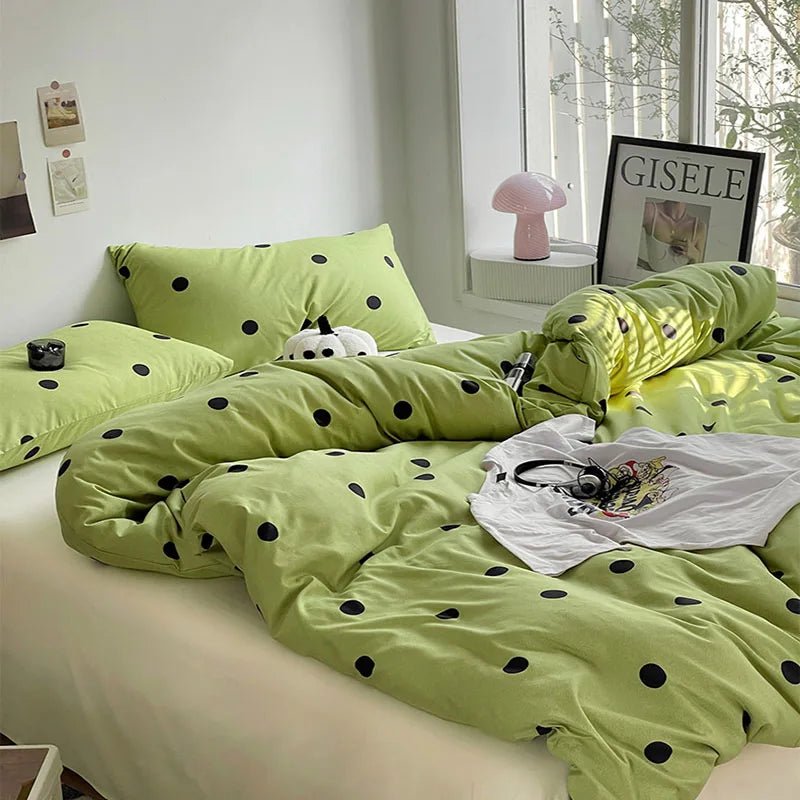 The Southern Atelier – Elegant Polka Dot Striped Bedding Set for Summer Bliss with Timeless Charm - The Southern AtelierSKU_1769008012467_599