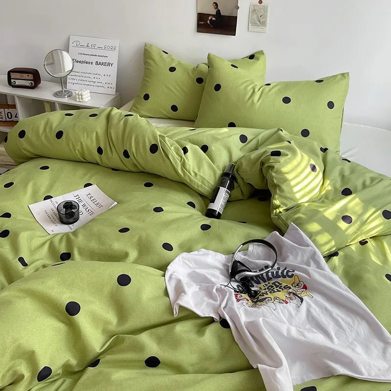 The Southern Atelier – Elegant Polka Dot Striped Bedding Set for Summer Bliss with Timeless Charm - The Southern AtelierSKU_1769008012467_599
