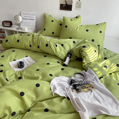 The Southern Atelier – Elegant Polka Dot Striped Bedding Set for Summer Bliss with Timeless Charm - The Southern AtelierSKU_1769008012467_599
