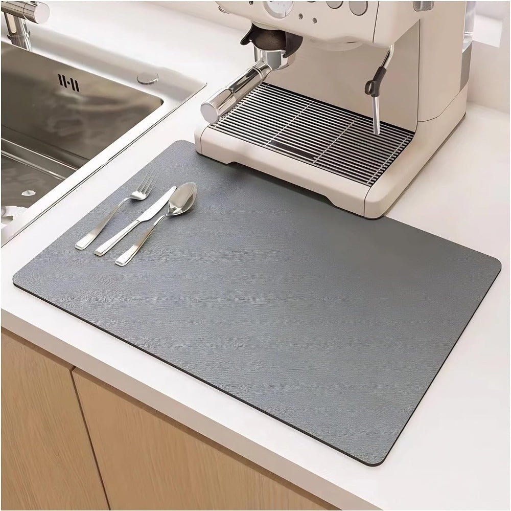 The Southern Atelier – Elegant Quick - Drying Dish Mat in Soft Grey for a for a Stylish and Organised Kitchen - The Southern AtelierSKU_1762849840229_25