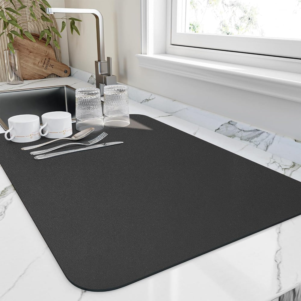 The Southern Atelier – Elegant Quick - Drying Dish Mat in Soft Grey for a for a Stylish and Organised Kitchen - The Southern AtelierSKU_1762849840229_25