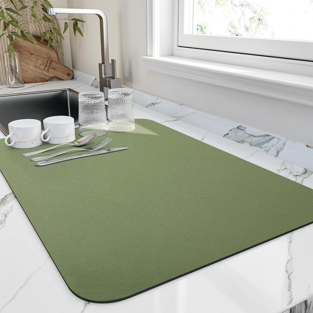 The Southern Atelier – Elegant Quick - Drying Dish Mat in Soft Grey for a for a Stylish and Organised Kitchen - The Southern AtelierSKU_1762849840229_877