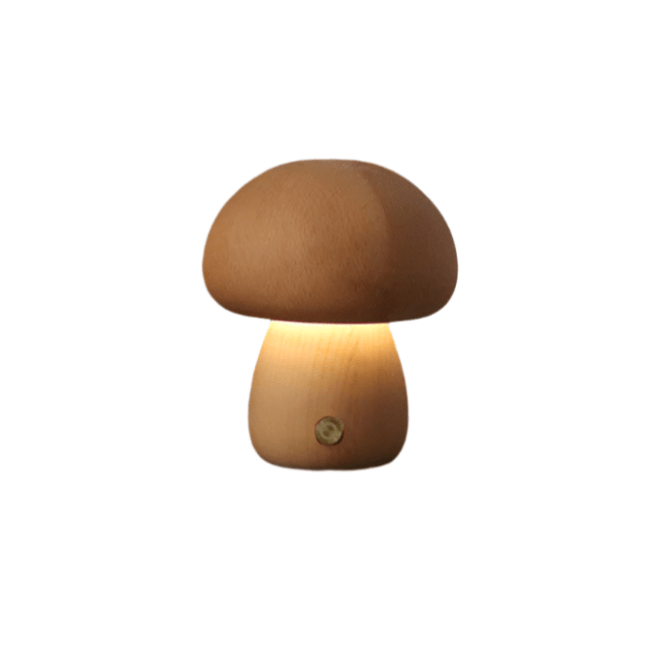 The Southern Atelier – Elegant Rechargeable Wooden Mushroom Lamp for a Serene Ambiance - The Southern AtelierSKU_1763119159330_764