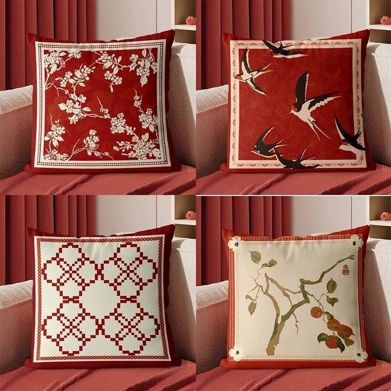The Southern Atelier – Elegant Red Velvet Cushion Cover for a Luxurious Touch - The Southern AtelierSKU_1774881495832_200