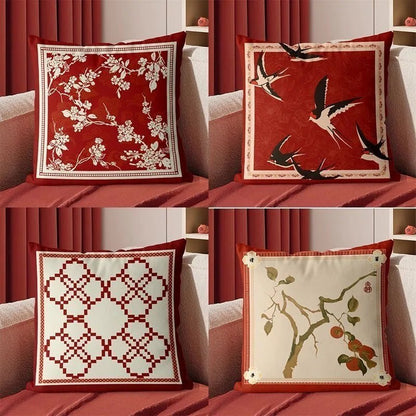 The Southern Atelier – Elegant Red Velvet Cushion Cover for a Luxurious Touch - The Southern AtelierSKU_1774881495832_200