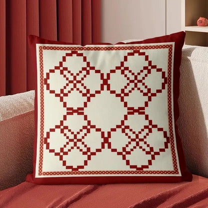 The Southern Atelier – Elegant Red Velvet Cushion Cover for a Luxurious Touch - The Southern AtelierSKU_1774881495832_604