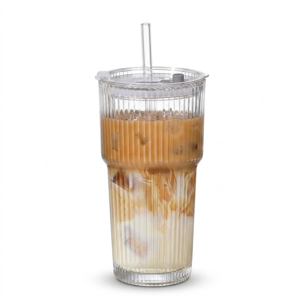 The Southern Atelier – Elegant Ribbed Glass Tumbler for Effortless Enjoyment with Timeless Charm - The Southern AtelierSKU_1775450172910_733